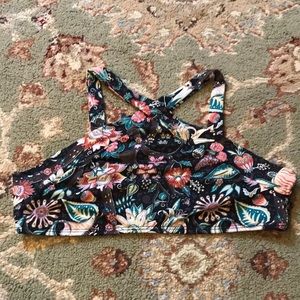 L*Space Floral bikini top, size M